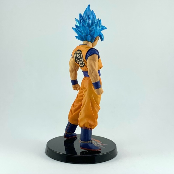 DBZ Dragon Ball FighterZ Super Saiyan Blue Goku 4" Figure with Stand Gamestop - Picture 6 of 16